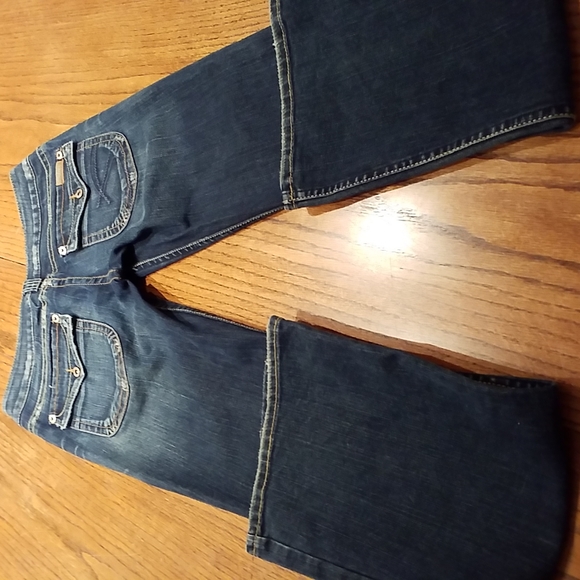 Silver Pioneer Style Dark Blue Bootcut Lightly Distressed Jeans Size 30 - Picture 6 of 9